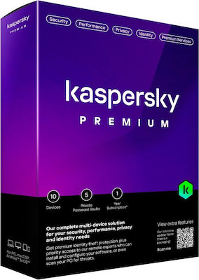 Kaspersky Premium + Customer Support για 1 Συσκευή και 1 Έτος Χρήσης