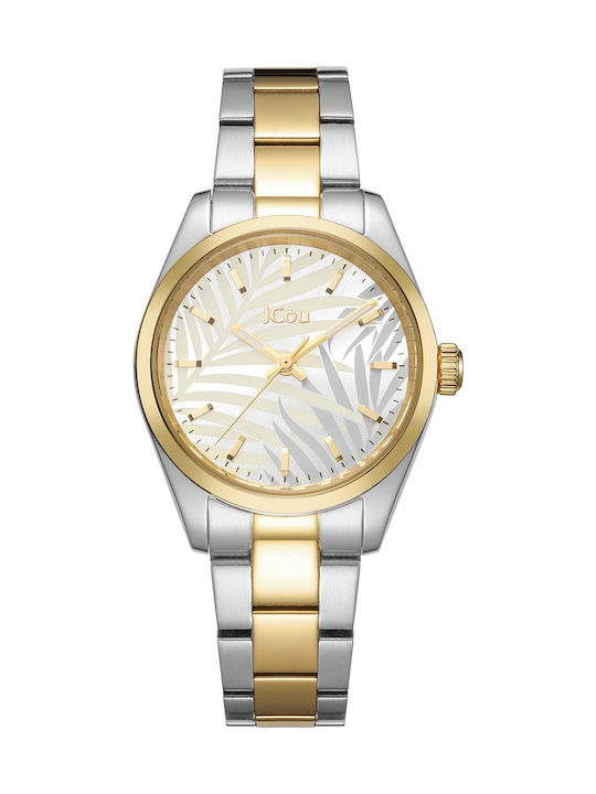 Jcou Women's Watch with Silver Metal Bracelet