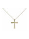 Damen Gold Kreuz 14K mit Kette