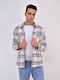 Long-sleeved Shirt Checked Purple