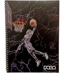 Polo Design Τετράδιο Σπιράλ Α4 3 Θεμάτων Basket...