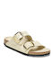 Arizona Leather Women's Flat Sandals in Beige Color Regular Fit