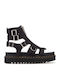 Olson Women's Flat Sandals Gladiator Charcoal Grey