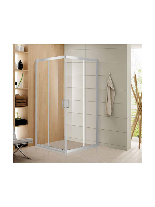Aquarelle Venia 10 VN10P70-CLEAR Cabin for Shower with Sliding Door 70x70x195cm Clear Glass