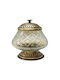 Papadimitriou Interior Glass Sweet Jar with Lid Gold 16.5x14.5x19.5cm