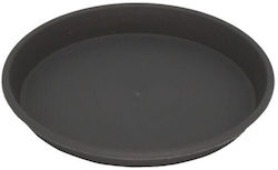 11132002 Round Plate Pot Charcoal 20x20cm