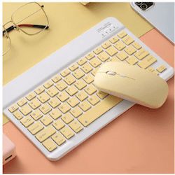 Smarteo Chroma 10 Wireless Bluetooth Keyboard & Mouse Set Greek Yellow