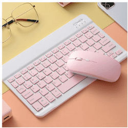 Smarteo Chroma 10 Wireless Bluetooth Keyboard & Mouse Set Greek Pink