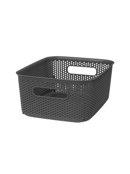 5Five Plastic Storage Box with Lid Gray 25.5x19...