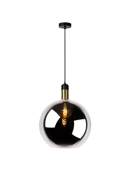 Lucide Lightning Pendant Light Single-Light for Socket E27 Gray