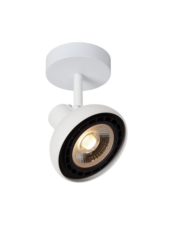 Lucide Lightning Μονό Σποτ με Ντουί GU10 σε Λευκό Χρώμα