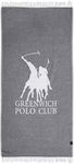 Greenwich Polo Club 3903 Beach Towel Cotton Grey Ivory with Fringes 170x85cm.
