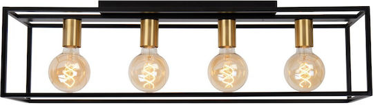 Lucide Lightning Ceiling Mount Light Black with Socket E27