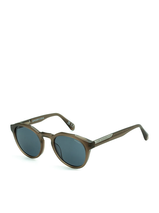 Superdry Men's Sunglasses with Brown Plastic Frame and Gray Lens SDS 5012 109