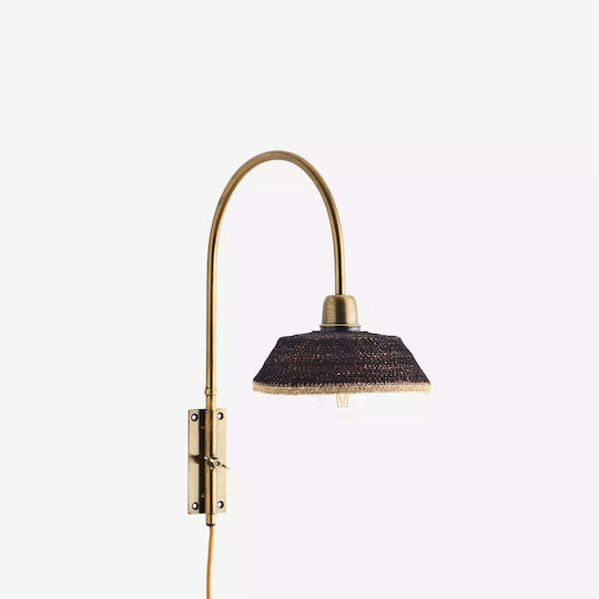 Madam Stoltz Lamp Wall Brown 20x35x20cm Madam Stoltz Lamp Wall Brown 20x35x20cm
