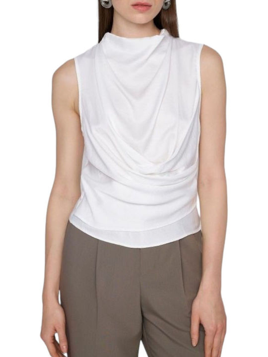 Ale - The Non Usual Casual Women's Summer Blouse Sleeveless White