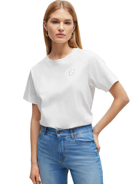 Hugo Boss Damen T-Shirt Weiß