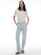 Women's Fabric Trousers Regular Fit Light Blue