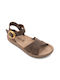 Fantasy Sandals Anatomic Handmade Leather Women's Sandals with Ankle Strap Brown