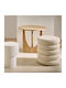 Bean Bag Chair Stool White 39x39x43cm