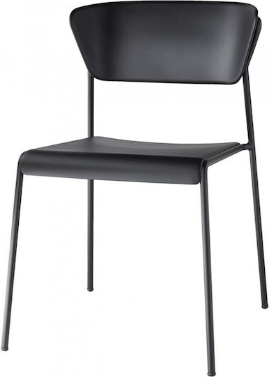 Lisa Technopolymer Art.2865 Metal Chair - Vn - Matt Black Coated Steel, Embossed Finish, 80 - Black Lisa Technopolymer Art.2865 Metal Chair - Vn - Matt Black Coated Steel, Embossed Finish, 80 - Black