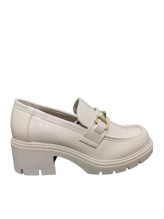 Women's Loafers in Beige Color