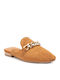 Flat Suede Mules σε Ταμπά Χρώμα