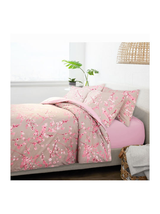 Homeline Duvet Cover Set Cotton Single with Pil...