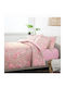 Homeline Duvet Cover Set Cotton Single with Pillowcase 160x240 3193 Pink