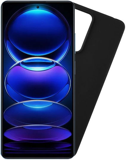 Volte-Tel Back Cover Σιλικόνης με Λουράκι Μαύρο (Redmi Note 12 Pro 4G)