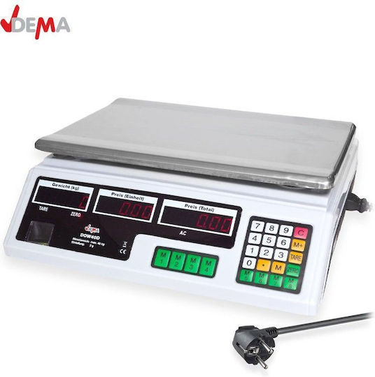 Dema Electronic Professional Scale with Weighing Capacity of 40kg and Division 2gr