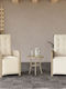 Bistro Garden & Outdoor Furniture Set for Small Outdoor Spaces 3 Pieces Beige with Pillows