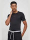 Calvin Klein Herren Sport T-Shirt Kurzarm Schwarz