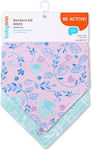 Babyono Bandana from 100% Cotton with Button Pink 2pcs