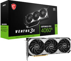 MSI GeForce RTX 4060 Ti 8GB GDDR6 Ventus 3X E 8G OC Κάρτα Γραφικών