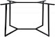 Zita Plus Bistro Bar Table Base made of Metal with Regulator in Black Color 110x60x105cm