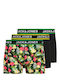 Men's Boxers Pink (pink) with Patterns 3Pack