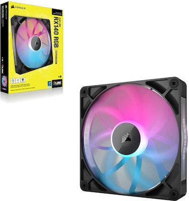 Corsair iCUE LINK RX140 Ventilator Carcasă cu Iluminare RGB și Conexiune 4-Pin PWM 1buc