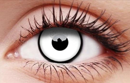 ColourVUE Crazy Lens 2 Daily Coloured Contact Lenses Without Diopters Hydrogel White Zombie