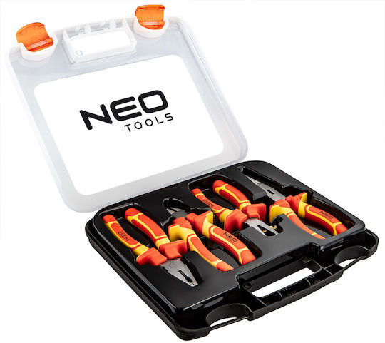 Neo Tools Σετ Πένσες Ηλεκτρολόγου 4τμχ