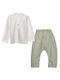 Two In A Castle Kids Set with Pants Summer 2pcs White