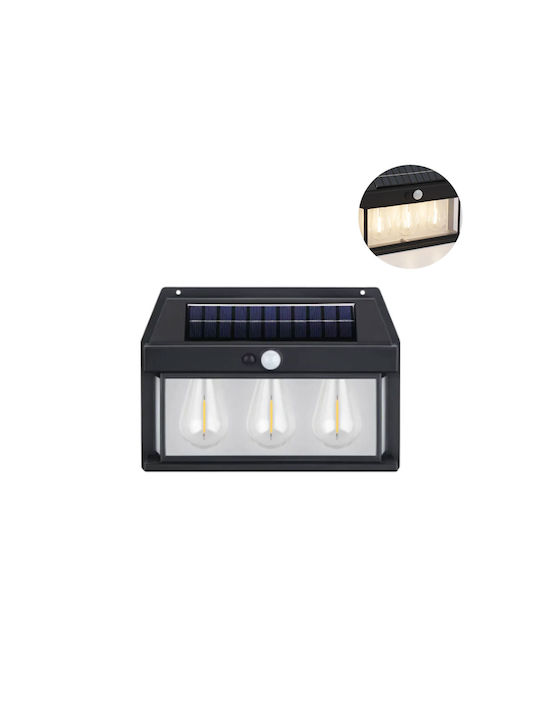 Solar Wandmontierte Außenleuchte LED IP65 mit Warmweiß Licht 18x22εκ.