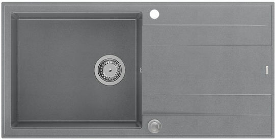 GraniteQ Evan 146 Xl Ένθετος Νεροχύτης Inox Μ100xΠ50cm Γκρι