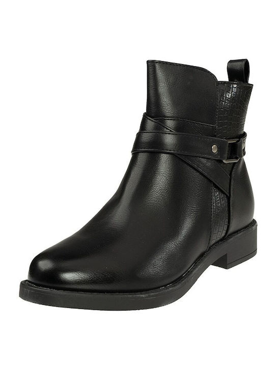 M&M Damen Knöchelstiefel Schwarz