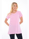 Bodymove Women's T-shirt Polka Dot Pink