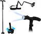 Folding Ergonomic Walking Stick with Flashlight Magic Cane