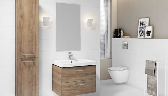 Cersanit Lara Waschtisch ohne Waschbecken Walnut