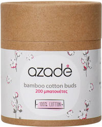 Azadé Bamboo Μπατονέτες 200 Τμχ Στρογγυλό Premium Κουτί
