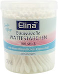 Elina Cotton Swabs In Round Box 100pcs