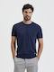 Short Sleeve Blue Blouse